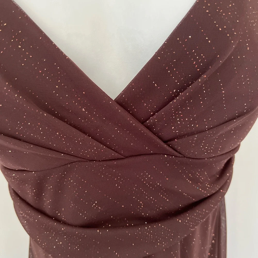 City Triangles 90’s Y2K Sparkly Brown Dress